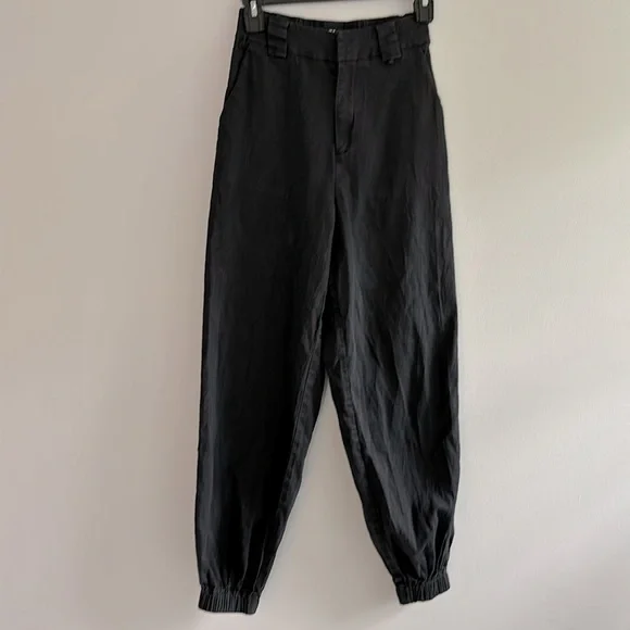 I.AM.GIA. black high rise zip fly joggers - Picture 1 of 9